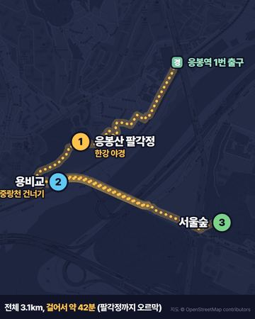 Eungbongsan walking route map