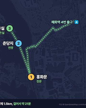 Changgyeonggung walking route map