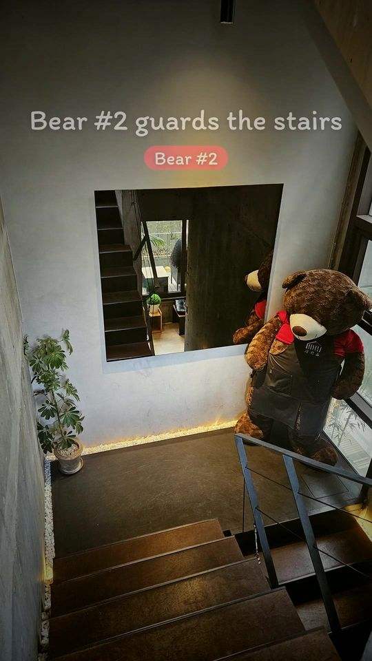Bear number 2 on the stairs