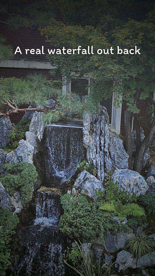 The waterfall in the garden